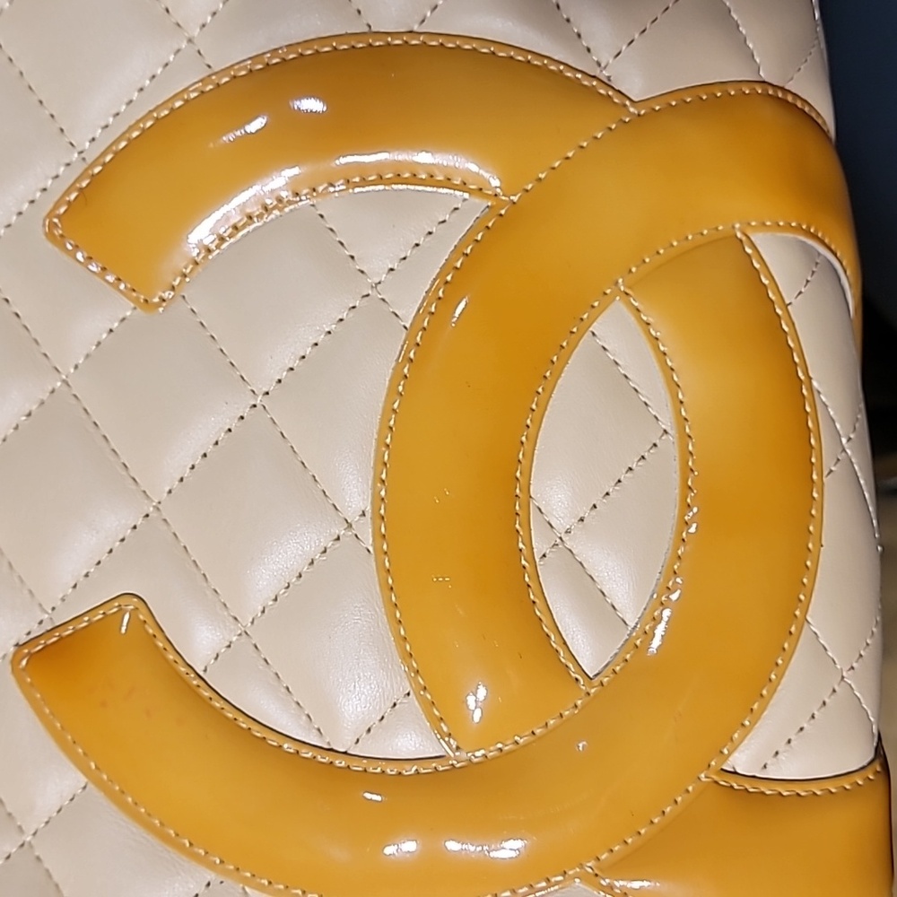 Chanel Cambon Line Tote Bag Calf Beige - Picture 14 of 14